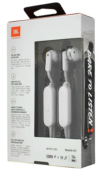 Bluetooth Гарнитура JBL (by Harman) Tune 215BT white