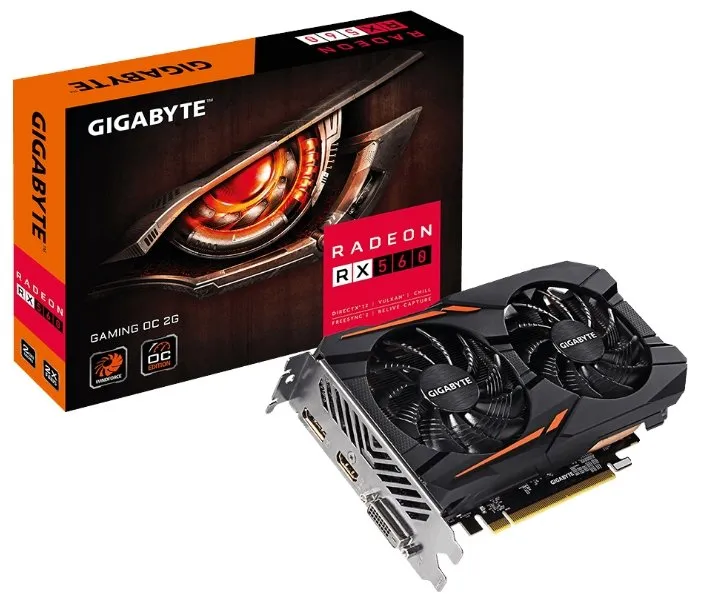 Видеокарта 4 GB Gigabyte AMD GV-RX560 GAMING OC