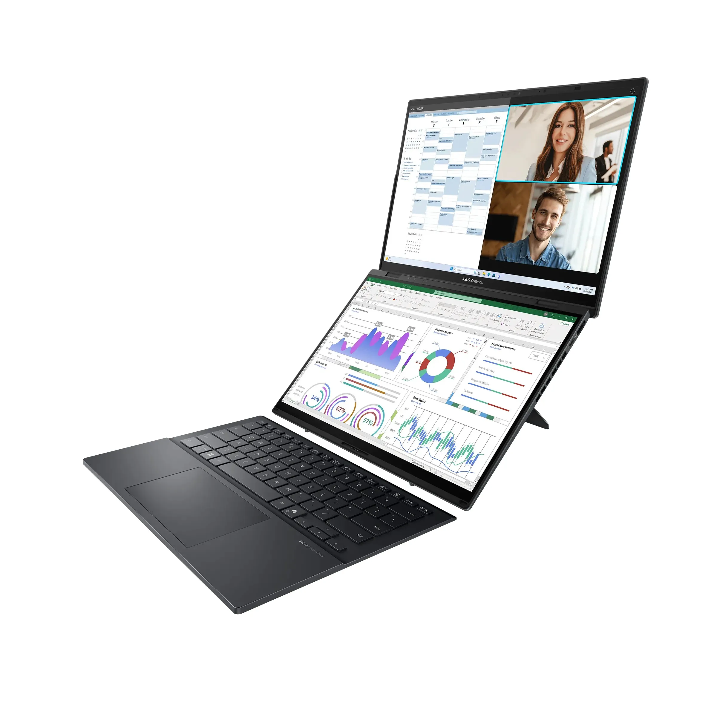 Ноутбук ASUS Zenbook Duo UX8406CA-QL453W 14" FHD+ 60Hz Core Ultra 7 255H 32GB 512GB Win11
