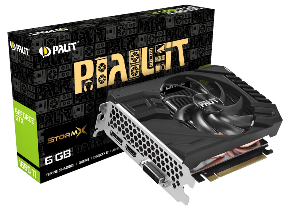 Видеокарта 6Gb Palit GTX1660Ti STORMX NE6166T018J9-161F