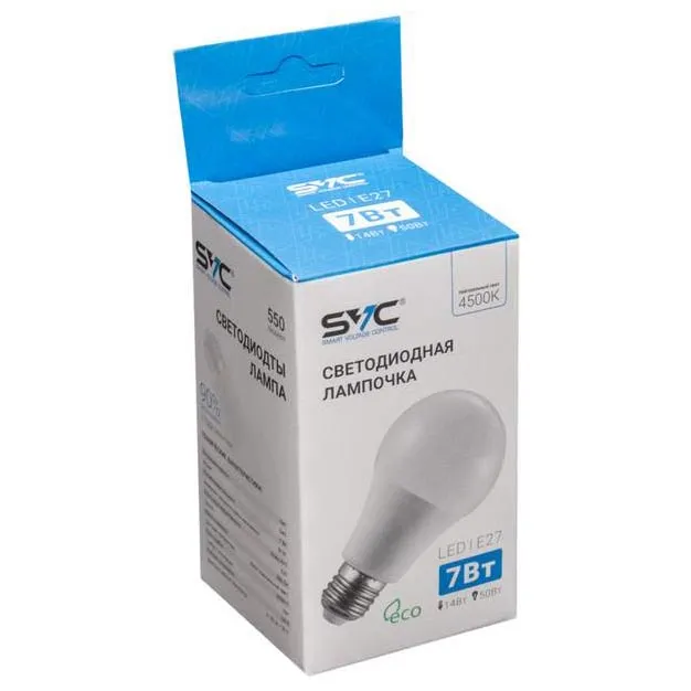 LED Лампа SVC LED G45-7W-E27-4500K