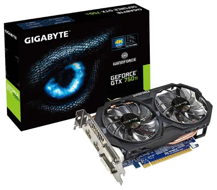 Видеокарта 1 GB Gigabyte nVidia GeForce GTX750TiGV-N75TOC-1GI