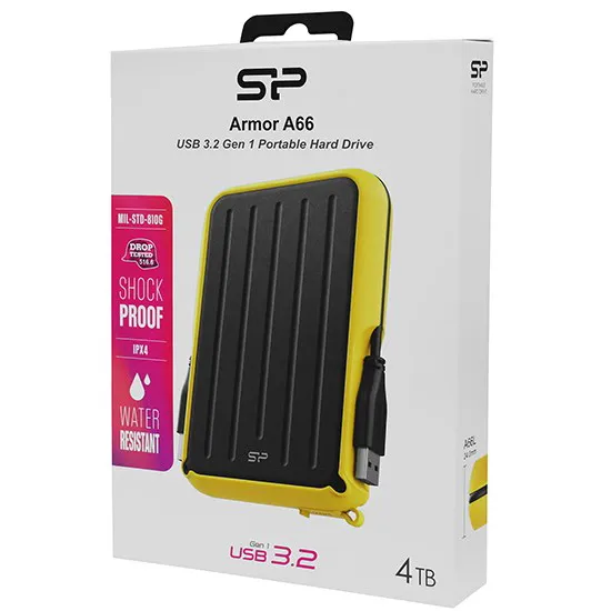 Внешний жесткий диск 4 TB Silicon Power A66 SP040TBPHD66LS3Y yellow