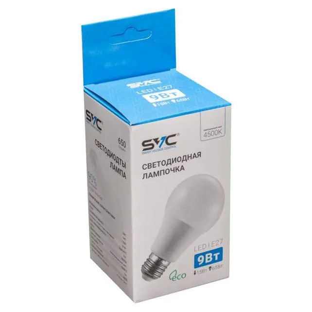 LED Лампа SVC LED G45-9W-E27-4500K