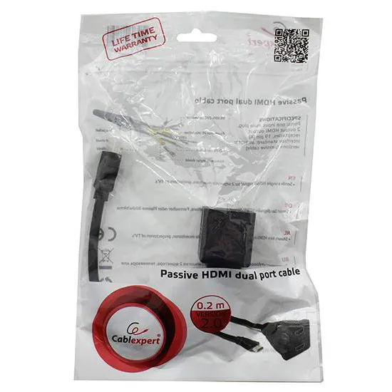 Конвертер Cablexpert DSP-2PH4-002 black HDMI m - 2HDMI f