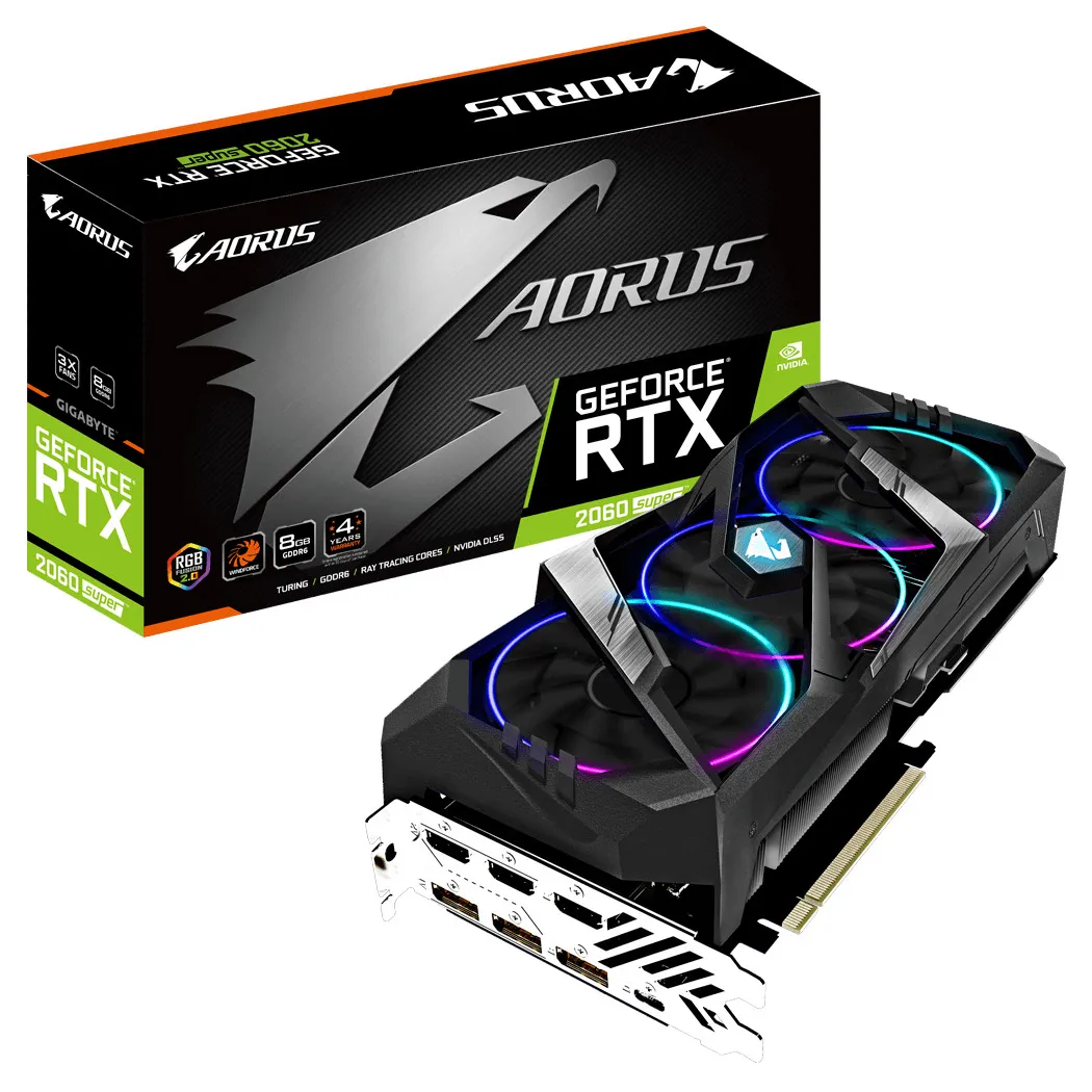 Видеокарта Gigabyte RTX 2060 SUPER GV-N206SAORUS-8GC 8GB