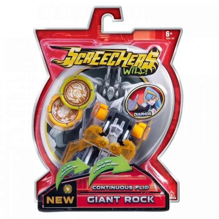 Игровая фигурка Машинка-трансформер Screechers Wild Cintinious Flip Giant Rock