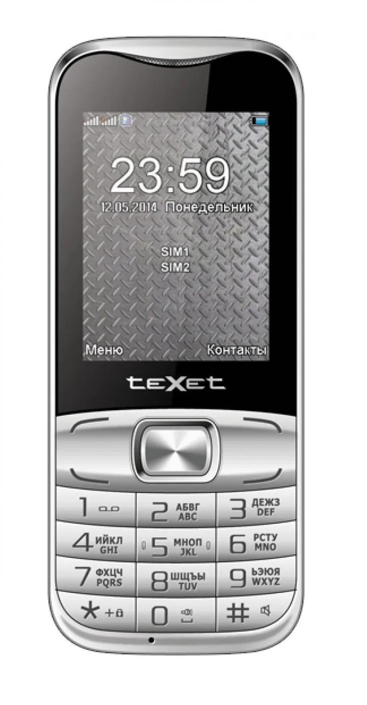 Мобильный телефон Texet TM-D45 металлик