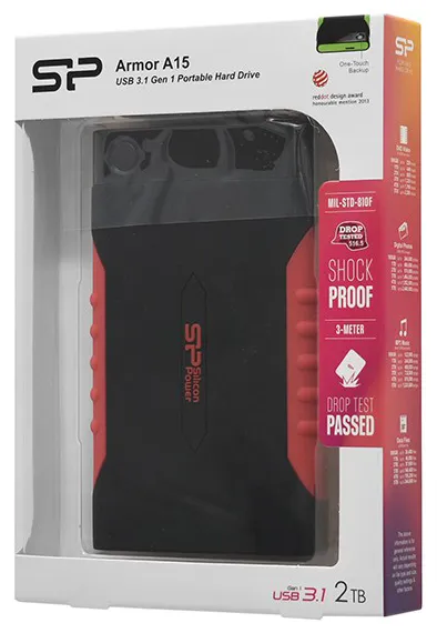 Внешний жесткий диск 2 TB Silicon Power A15 SP020TBPHDA15S3L Black-Red