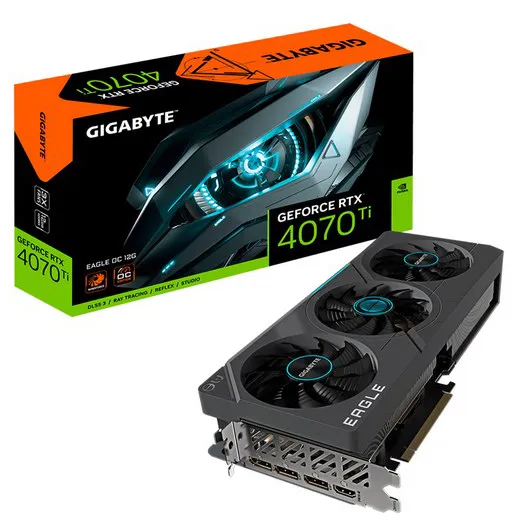 Видеокарта 12Gb Gigabyte RTX4070Ti EAGLE OC GV-N407TEAGLE OC-12GD