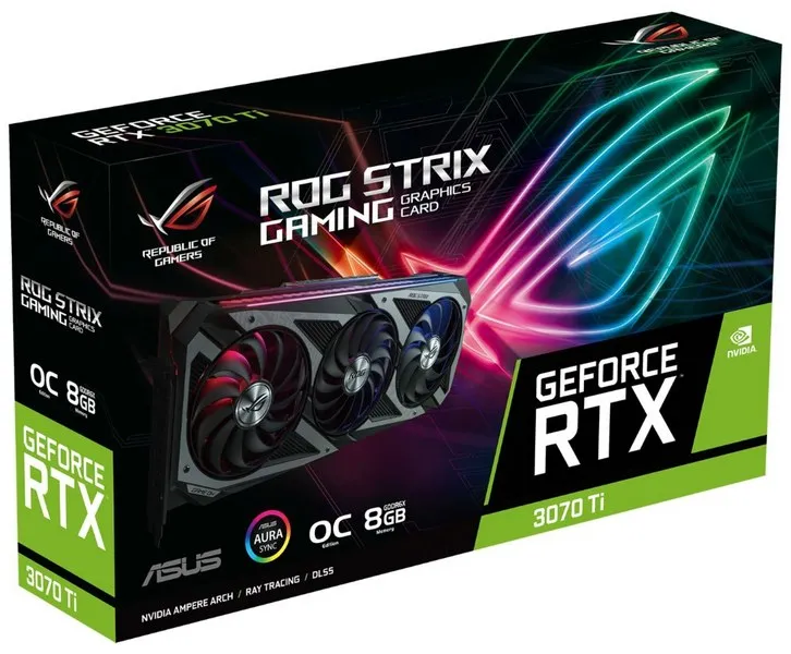 Видеокарта 8Gb ASUS ROG-STRIX-RTX3070TI-O8GGAMING