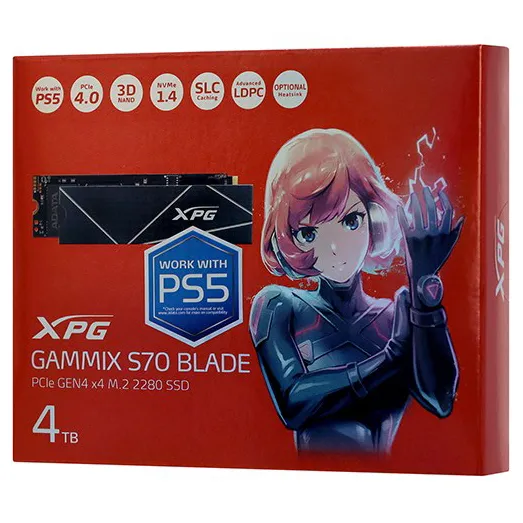 SSD накопитель 4 TB ADATA XPG GAMMIX S70 BLADE AGAMMIXS70B-4T-CS