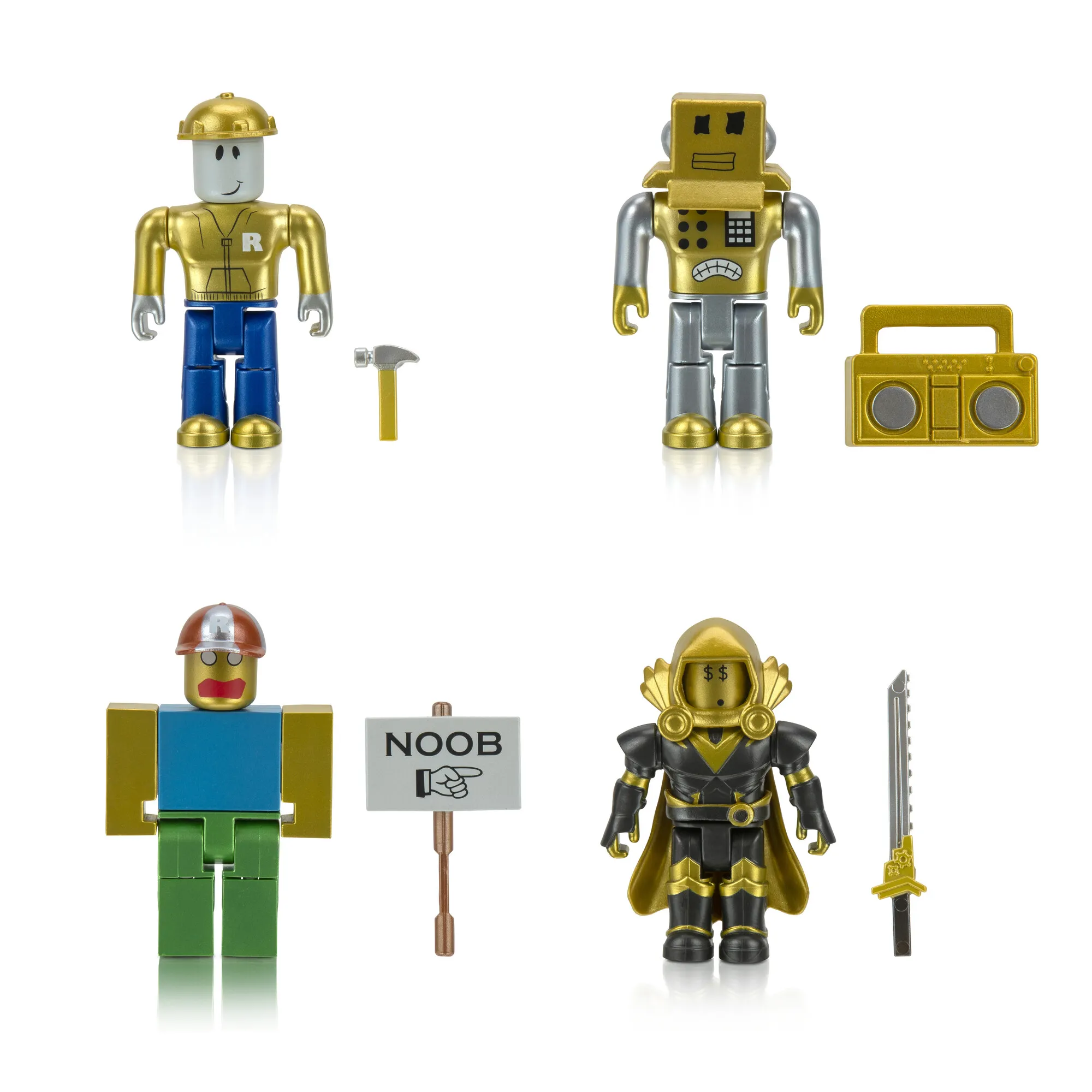 Фигурка Jazwares Four Figure Pack Roblox Icons - 15th Anniversary Gold Collect