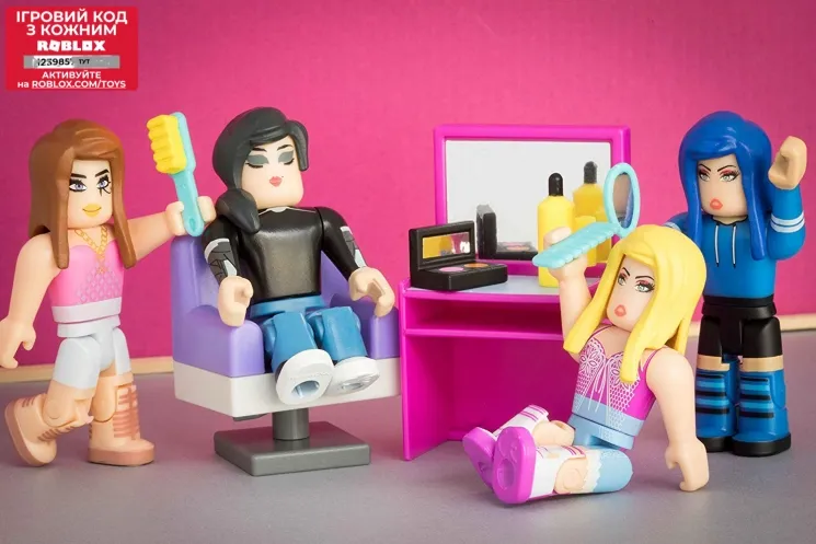 Фигурка Roblox Mix & Match SET STYLZ SALON: MAKEUP W2, НАБОР 4 ШТ
