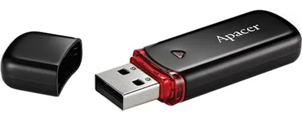 USB флешка 16GB Apacer AH333 AP16GAH333B-1 black