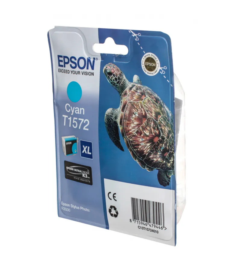 Картридж струйный Epson T1572 Blue C13T15724010