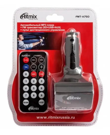 Автомобильный FM модулятор Ritmix FMT-A750