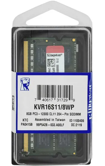 Оперативная память для ноутбука 8 GB Kingston KVR16S11/8WP