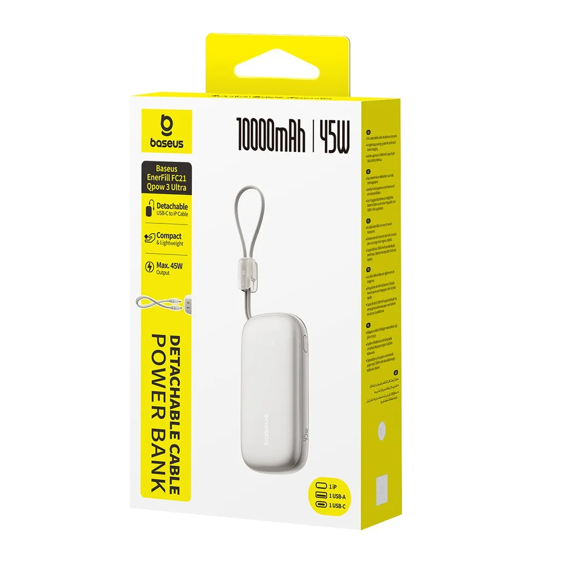 Power Bank Baseus EnerFill FC21 Qpow 3 Ultra 10000mAh 45W Titanium (E0027Q01)