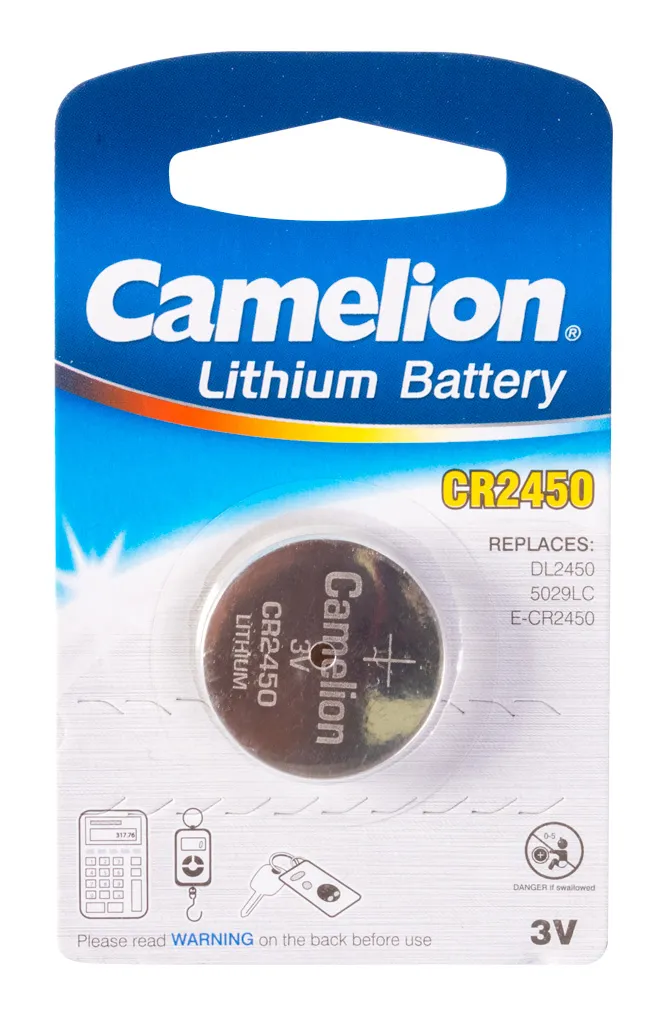 Батарейка CAMELION CR2450-BP1 Lithium Battery
