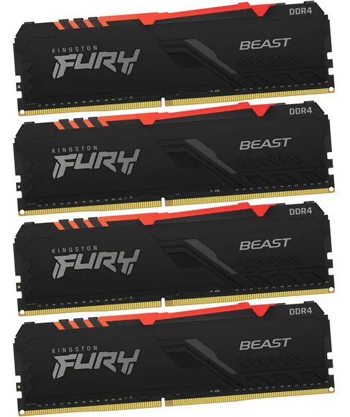 Оперативная память 32 GB kit Kingston Fury Beast RGB KF436C17BBAK4/32
