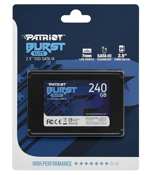 SSD накопитель 240 GB Patriot Burst Elite PBE240GS25SSDR