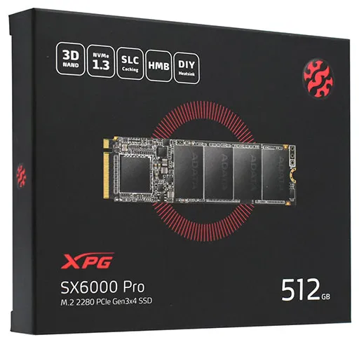 SSD накопитель 512 GB ADATA SX6000 Pro ASX6000PNP-512GT-C M.2 PCIe
