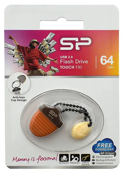 USB флешка 64GB Silicon Power Touch T30 SP064GBUF2T30V1E brown