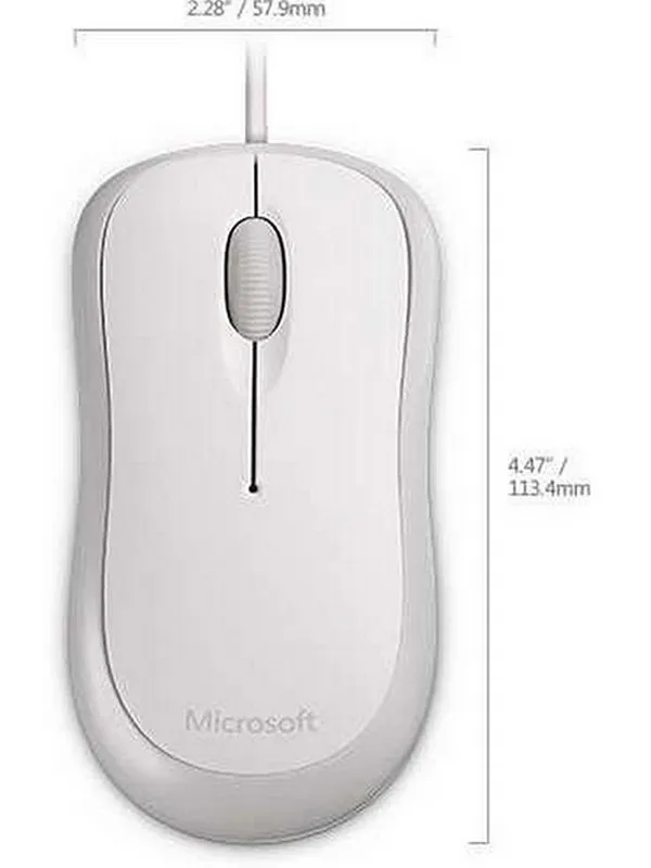 Компьютерная мышь Microsoft Basic Mouse White P58-00060