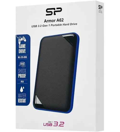 Внешний жесткий диск 2 TB Silicon Power A62 SP020TBPHD62SS3B black-blue