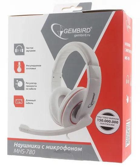 Гарнитура Gembird MHS-780 white