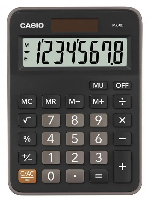 Калькулятор настольный CASIO MX-8B-BK-W-EC