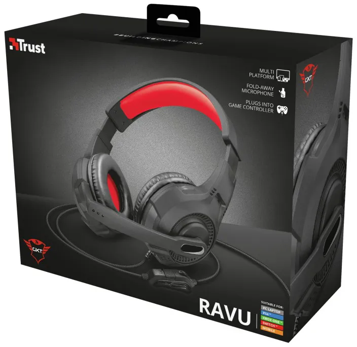 Наушники Trust GXT 307 Ravu Черный-красный