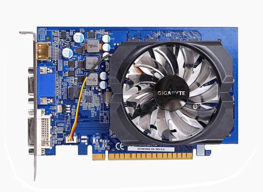 Видеокарта 1 GB Gigabyte PCI-E GV-N610AX-1GI GeForce GT 610