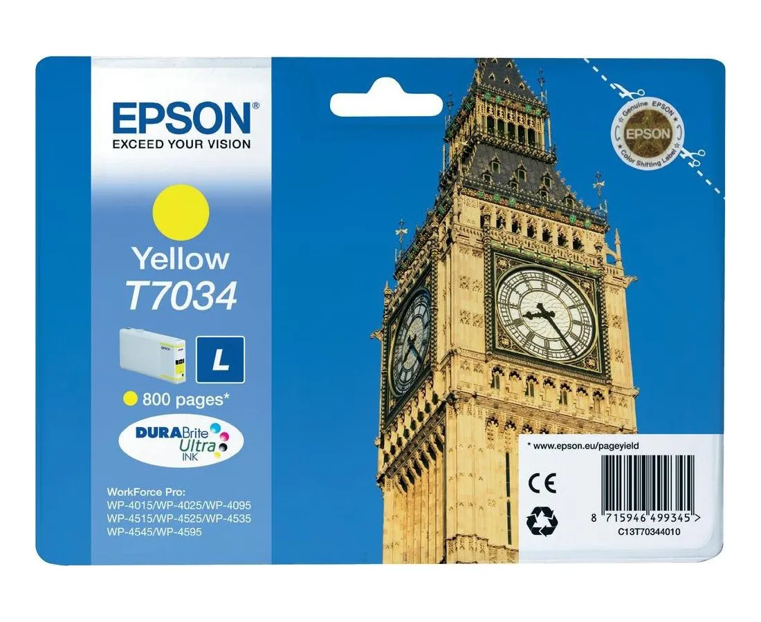 Картридж Epson C13T70344010 желтый
