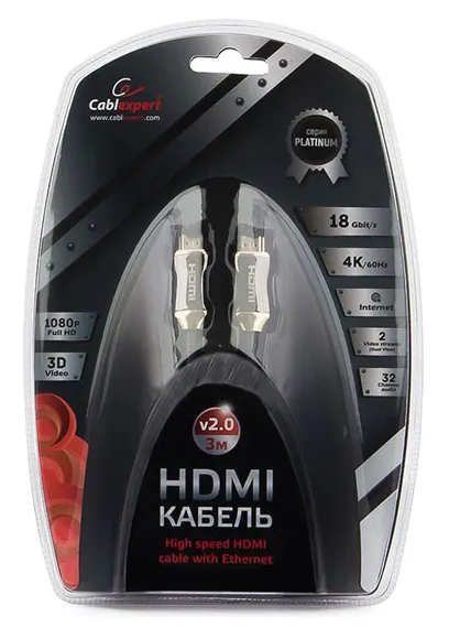 Кабель HDMI Cablexpert CC-P-HDMI03-3M