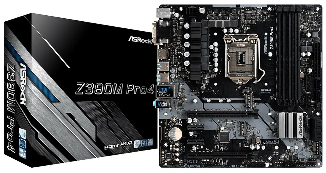 Материнская плата ASRock Z390M PRO 4
