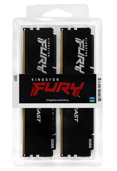Оперативная память 16 GB kit Kingston Fury Beast KF556C40BBK2-16