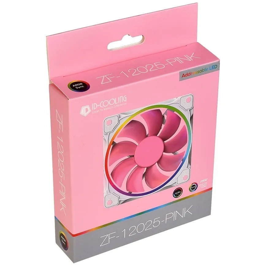 Кулер для корпуса ID-Cooling ZF-12025 Pink