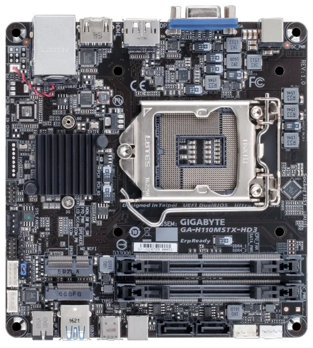 Материнская плата Gigabyte H110MSTX-HD3-ZK