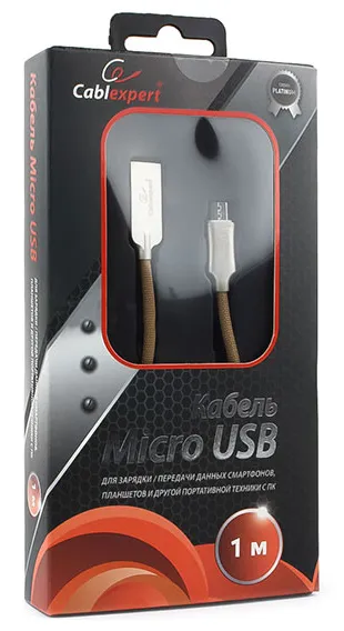 Кабель USB Type A-micro USB Cablexpert CC-P-mUSB02Gd-1M