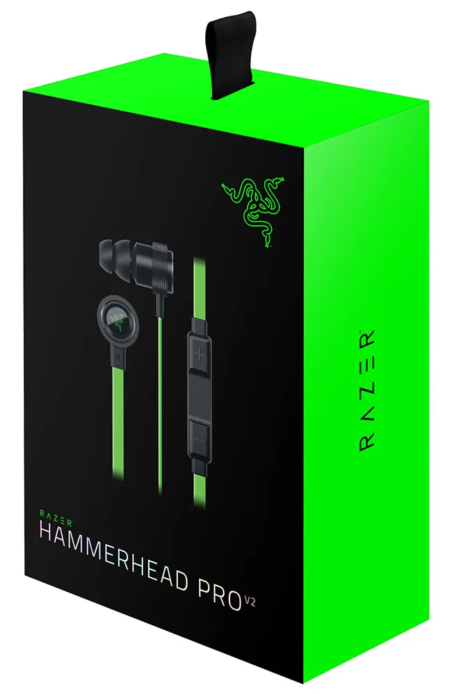 Гарнитура Razer Hammerhead Pro V2 RZ04-01730100-R3G1 Зелёный