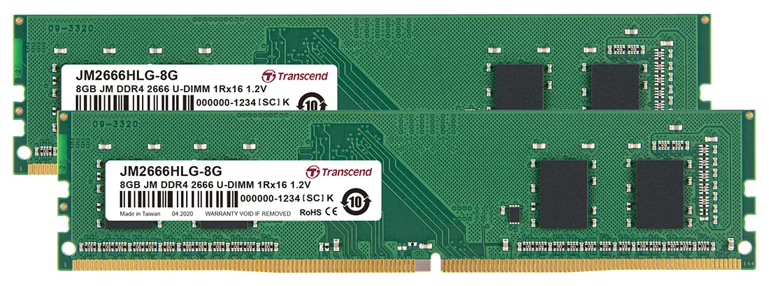 Оперативная память 16Gb Transcend JM2666HLG-16GK