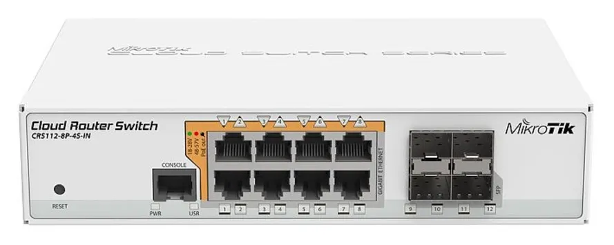 Коммутатор MikroTik CRS112-8P-4S-IN
