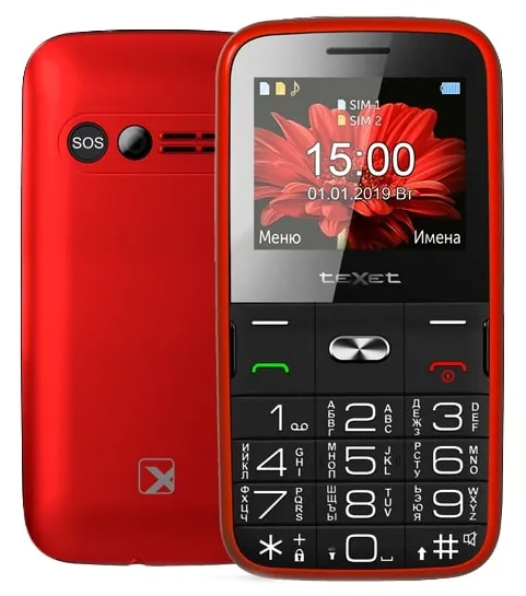Мобильный телефон Texet TM-B227 Красный