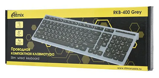 Клавиатура Ritmix RKB-400 Grey