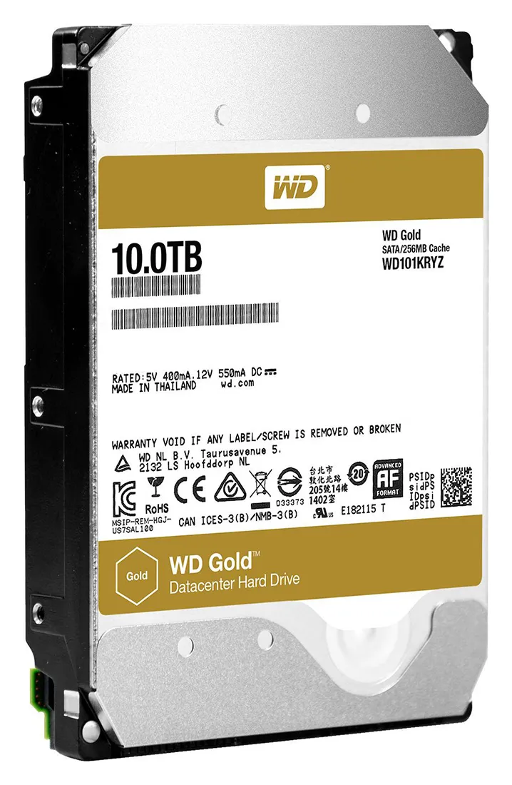 Жесткий диск 10TB WD Gold WD102KRYZ