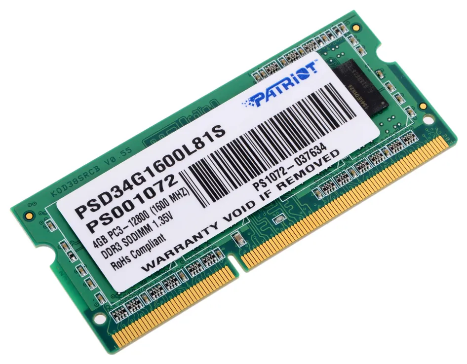 Оперативная память 4GB Patriot PSD34G1600L81S