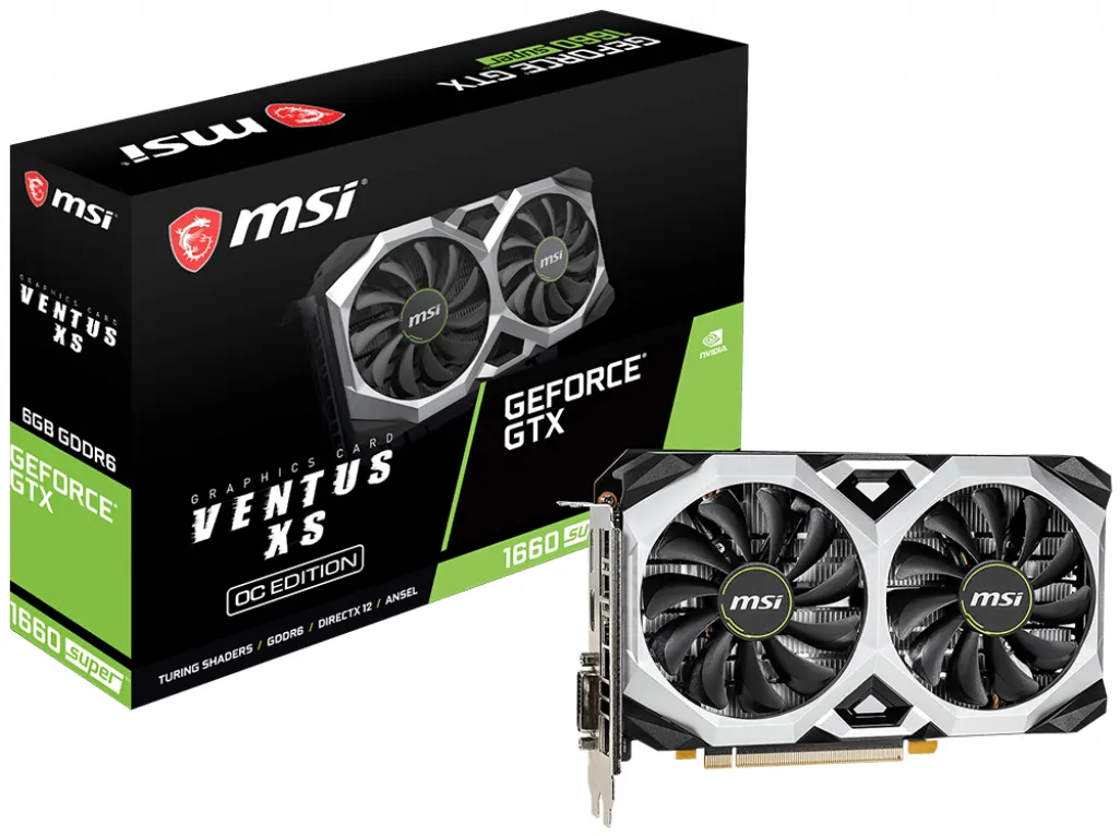 Видеокарта 6 GB MSI GTX 1660 SUPER VENTUS XS OCV1