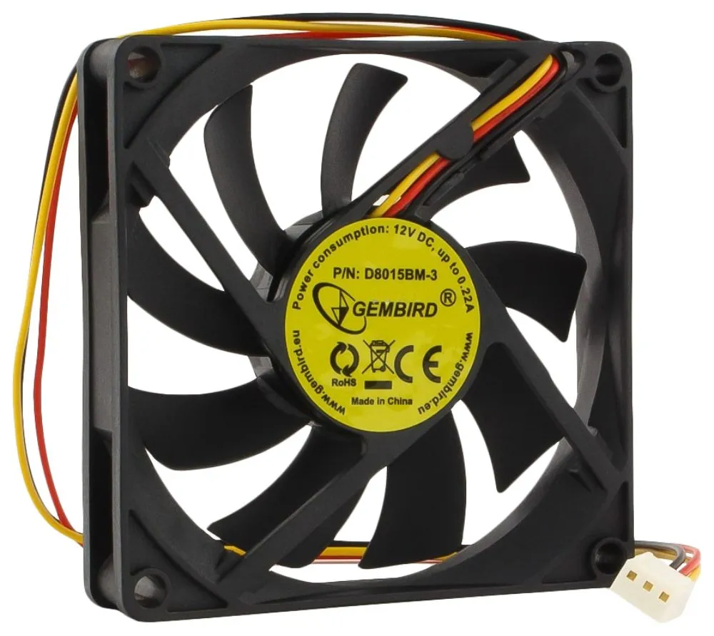 Кулер для корпуса Gembird D8015BM-3